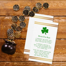 Stylish Gold Foil St. Patrick's Day Baby Shower