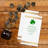 Stylish Gold Foil St. Patrick's Day Baby Shower
