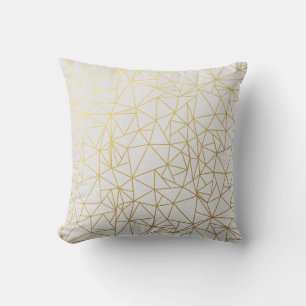 Stylish Gold Geometrical Pattern Cushion