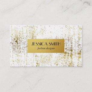 Stylish Gold Grunge Metallic Faux Gold Business Card