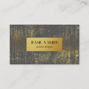 Stylish Gold Grunge Metallic Faux Gold Business Card
