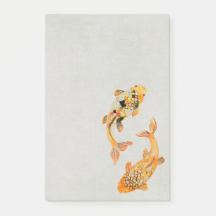 Stylish Gold Koi Fish Post-it Notes