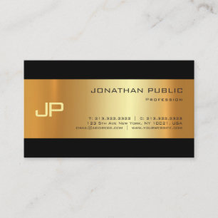Stylish Gold Light Shadow Modern Artistic Luxury Business Card