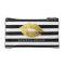 Stylish Gold Lips Girly Classic Black White Stripe