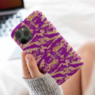 Stylish Gold Marble Chic purple aesthetic iPhone 13 Pro Case
