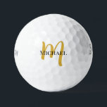 Stylish Gold Monogram Srixon Soft Feel 12 Pack Golf Balls<br><div class="desc">Gold Colour Monogram Modern Elegant Trendy Template Outdoor Sports Equipment Golf Ball / 12 Pack Srixon Soft Feel 13 Golf Balls.</div>