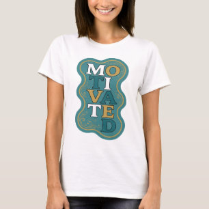 Stylish Gold MOTIVATED Bold Design T-Shirt