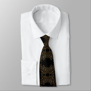 Stylish Gold Swirls Tie