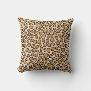 Stylish golden cheetah print  with monogram cushion