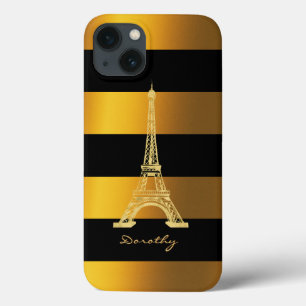 Stylish Golden Eiffel Tower   Unique Gifts iPhone 13 Case