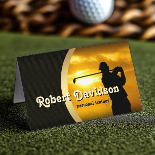 Stylish Golf Coach Business Card