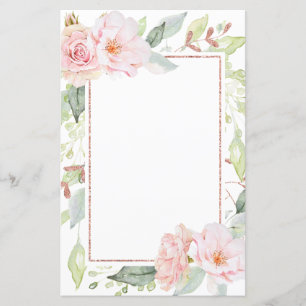 Stylish, Graceful Pink Blush Personal Stationery