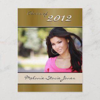 Stylish Grad Announcement / Invitation - Gold