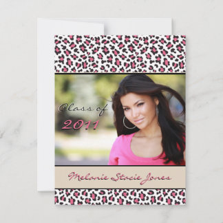 Stylish Grad Announcement / Invitation - Leopard