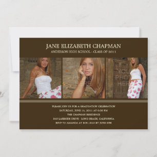 Stylish Grad Graduation Announcement or Invitation