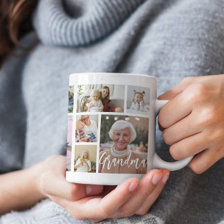 Stylish Grandma 15 Photo Collage Coffee Mug