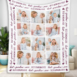 Stylish GRANDMA Personalised 12 Photo Collage Fleece Blanket<br><div class="desc">Introducing the perfect gift for the "Best Grandma Ever" - an elegant and modern fleece blanket featuring a photo collage of up to 12 of her favourite pictures! This stylish and unique gift is perfect for Mother's Day, your grandmas birthday, grandparents day, or just to show her some appreciation for...</div>
