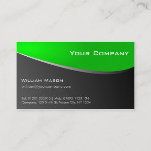 Stylish Green and Grey, Company Business Card