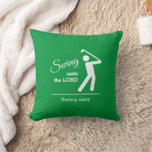 Stylish Green Christian Golf Cushion