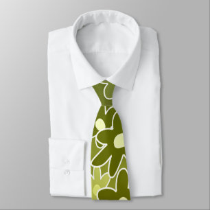 Stylish Green Floral Unique Pattern Design Tie
