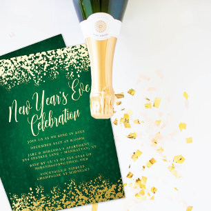 Stylish Green New Year’s Eve Party Confetti