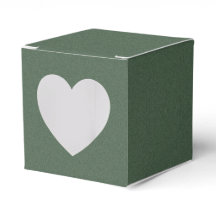 Stylish Green Pattern Luxury Party Treat Heart