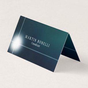 Stylish Greeny Blue Plain Clean Business Card