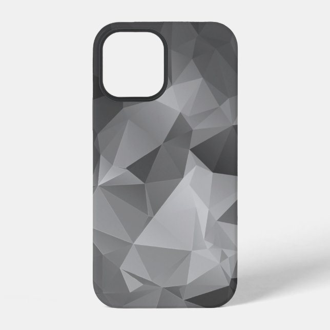 Stylish Grey Abstract Pyramid Art Case-Mate iPhone Case (Back)