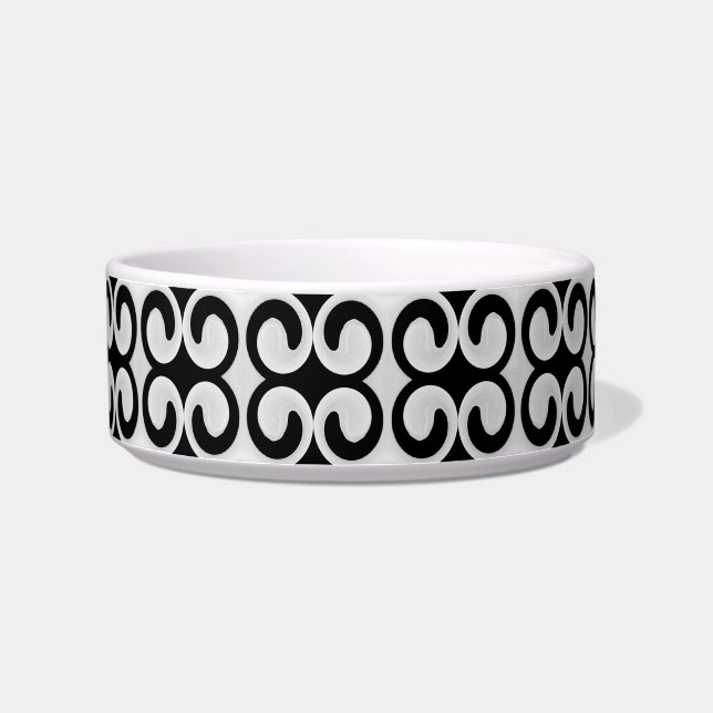 Stylish Grey and Black Pattern Bowl (Left)