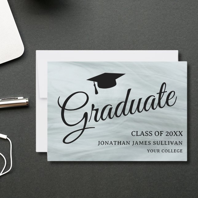 Stylish Grey Graduation Announcement (Creator Uploaded)