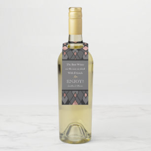 Stylish Grey Hostess Gift Wine Bottle Hanger