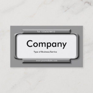 Stylish Grey Panel - Grey (999999) Business Card