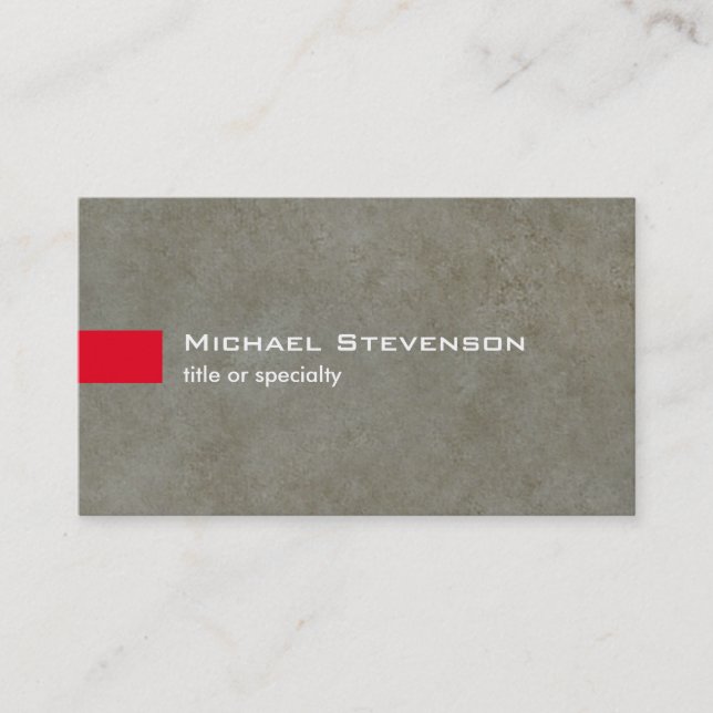 Stylish Grey Rock Stone Modern Unique Business Card (Front)