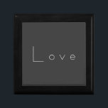 Stylish Grey White Love Wedding Gift Box<br><div class="desc">You can easily change the fonts and colours. You can also add your logo and the background image as you like.</div>