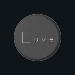 Stylish Grey White Love Wedding Magnet<br><div class="desc">You can easily change the fonts and colours. You can also add your logo and the background image as you like.</div>