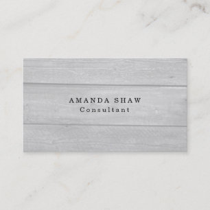Stylish Grey Wood Classical Professional Creative Business Card