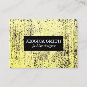 Stylish Grunge Yellow Texture Business Card