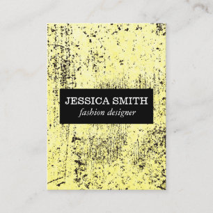 Stylish Grunge Yellow Texture Business Card