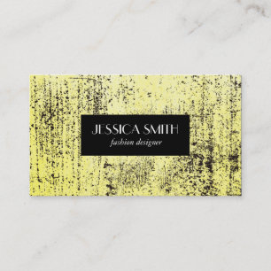 Stylish Grunge Yellow Texture Business Card