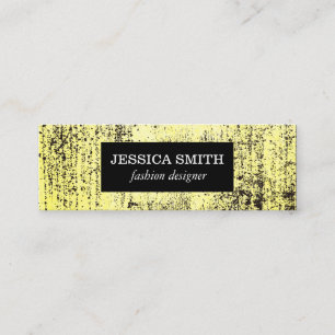 Stylish Grunge Yellow Texture Mini Business Card