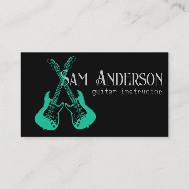 Stylish Guitar Calling Card (Front)