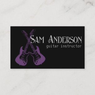 Stylish Guitar Calling Card