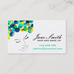 Stylish hair and make up stylist business card