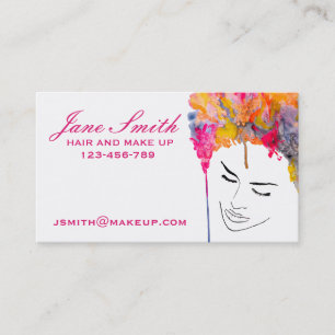 Stylish hair and make up stylist business card