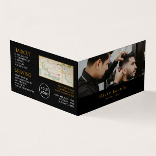 Stylish Hair Cut, Men's Barbers, Loyalty Card, Business Card