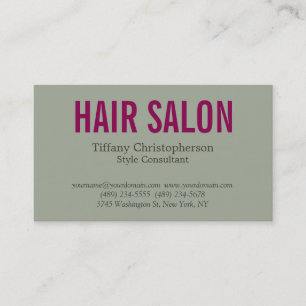 Stylish Hair Salon Style Consultant Attractive Business Card