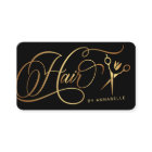 Stylish Hairstylist Gold & Black 