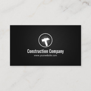 Stylish Hammer Icon Construction Business Card