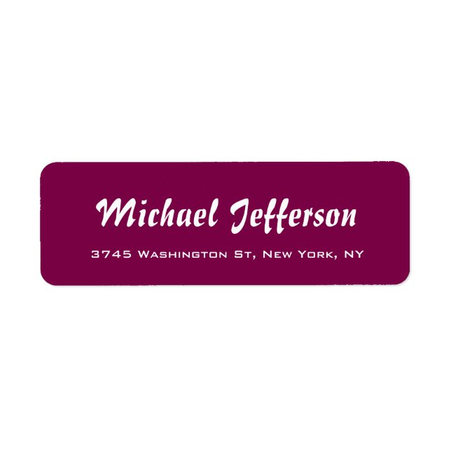 Stylish Handwriting Creative Trendy Wine Colour (Front)