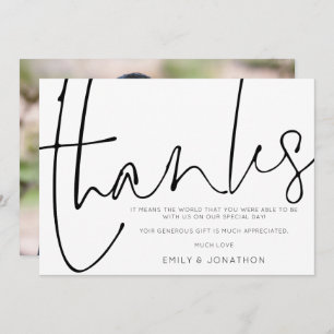 Stylish Handwriting Script Thanks Photo Thank you 